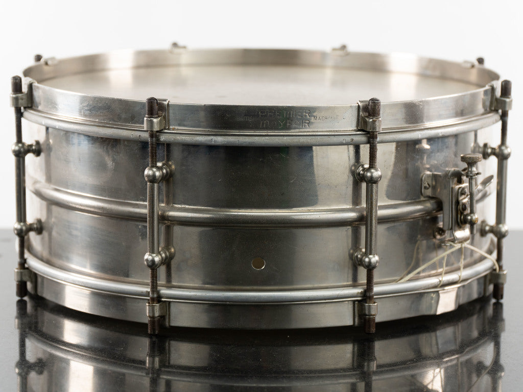 Premier Mayfair 5x14" tube lug brass snare from the 1930s