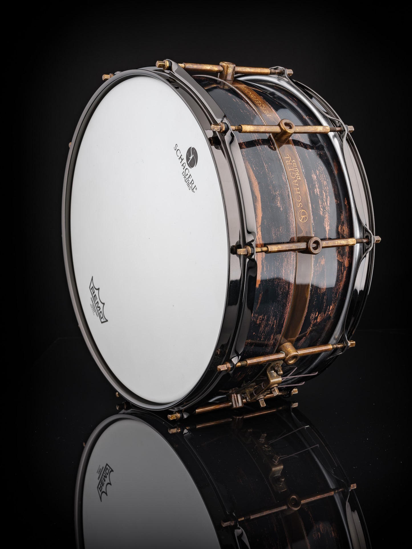 Schagerl Persephone 14" x 6.5" Copper Snare Drum in Dark Vintage