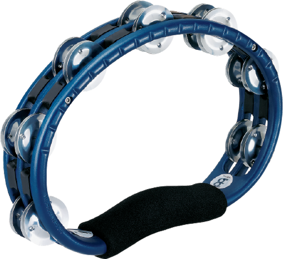 Meinl Hand Held ABS Tambourine, Double Row Aluminium Jingles, Blue