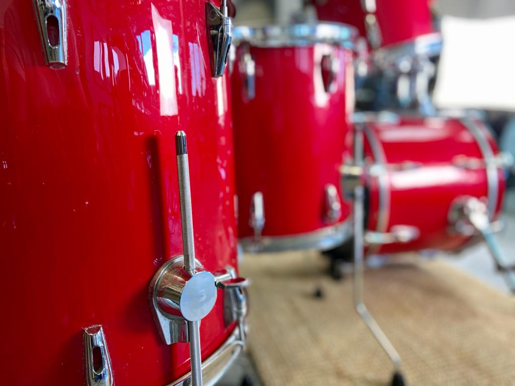 Remo Mastertouch Drum Kit in '52' Deep Red - 18/10/12/14/16 - 1980's