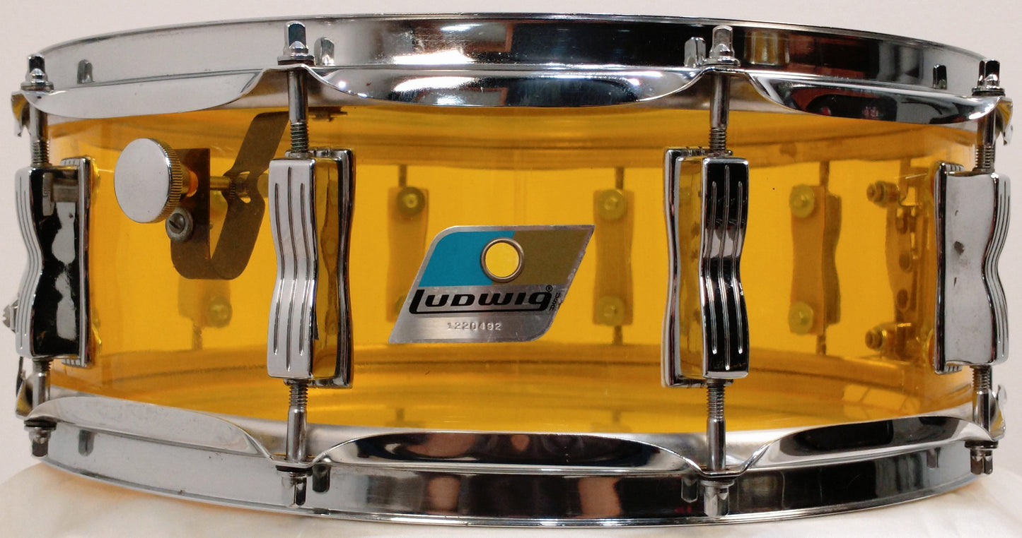 Ludwig Vintage Vistalite Drum Kit in Yellow 1970's 12 13 16 22 14x5.5 - Belonged to The Ludwig Family.